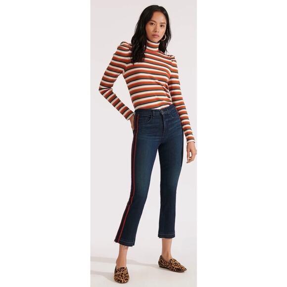 Veronica Beard Carolyn Baby Boot Side Stripe Jeans Women’s 24 - Picture 4 of 12